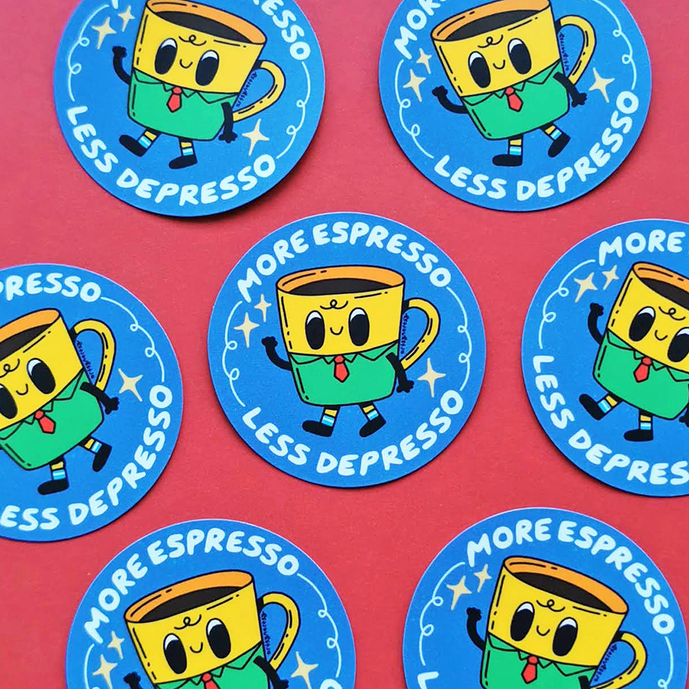 Sticker - More Espresso Less Depresso